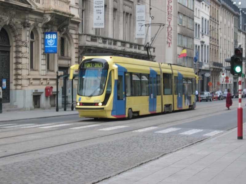 Oh, almost like home, looks like there are trams in Brussels as well