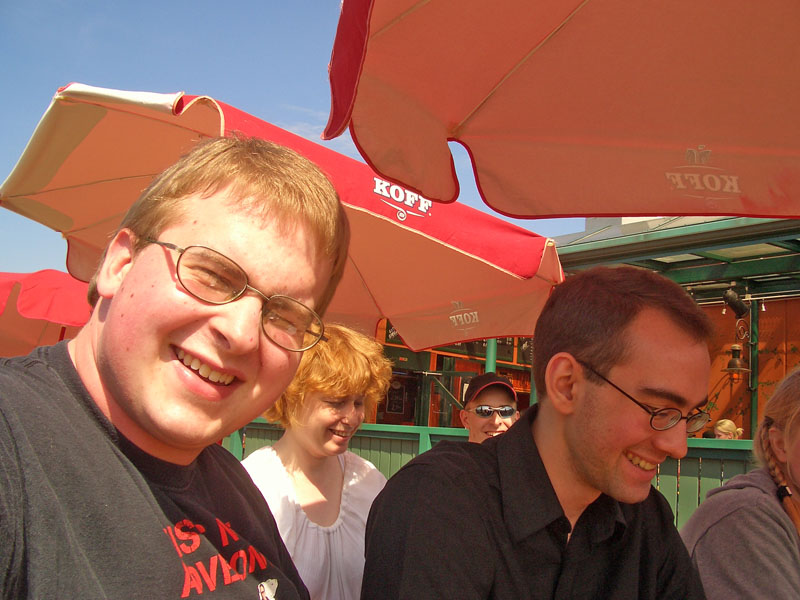 A self photo with the cameraman on the right, then Henriika, Pejole and Poutsi.