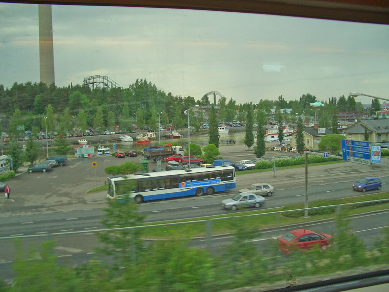 Passing Tampere and the amusement park of S�rk�nniemi on our way to Helsinki.