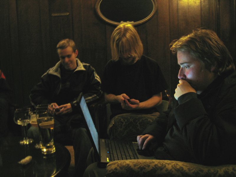 I wanted to publish a picture of us on the internet on the spot, but Prynde stole my laptop once I had established the WiFi connection.