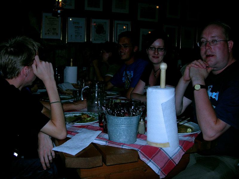 Enjoying the good food and good company