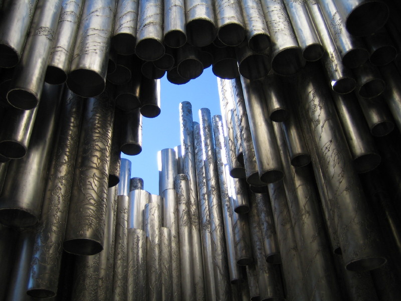 another detail of the Sibelius Monument (picture taken from inside the monument.
