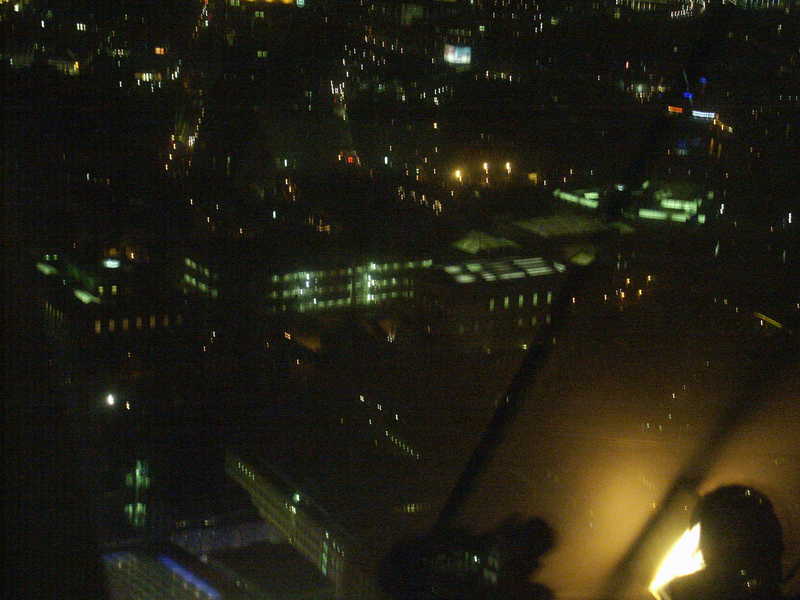 Berlin in the darkness from above