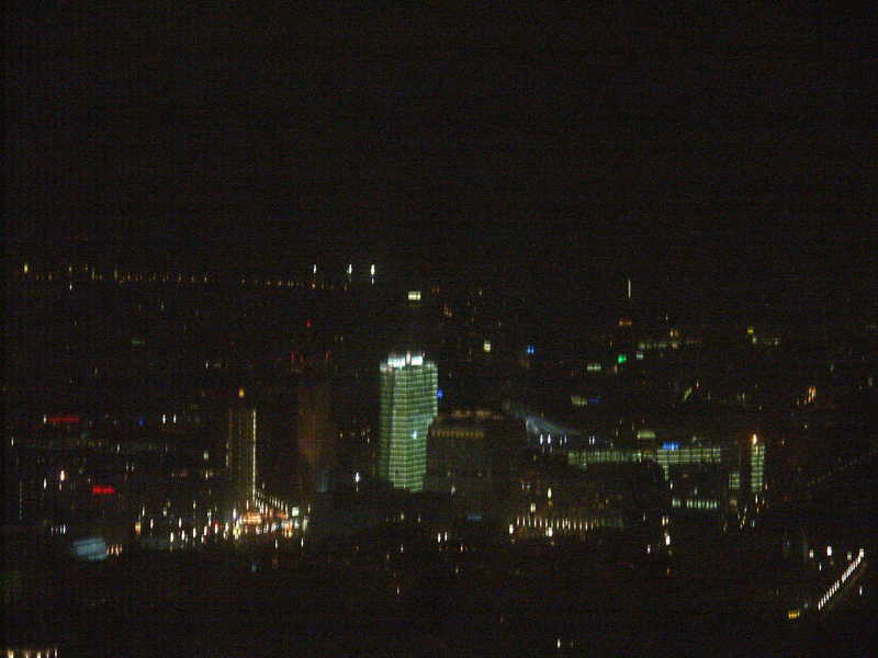Berlin in the darkness from above