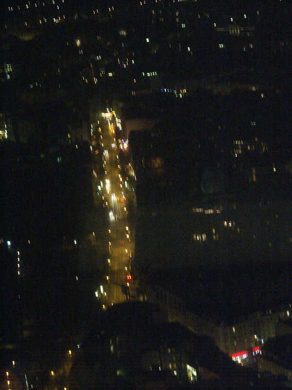 Berlin in the darkness from above