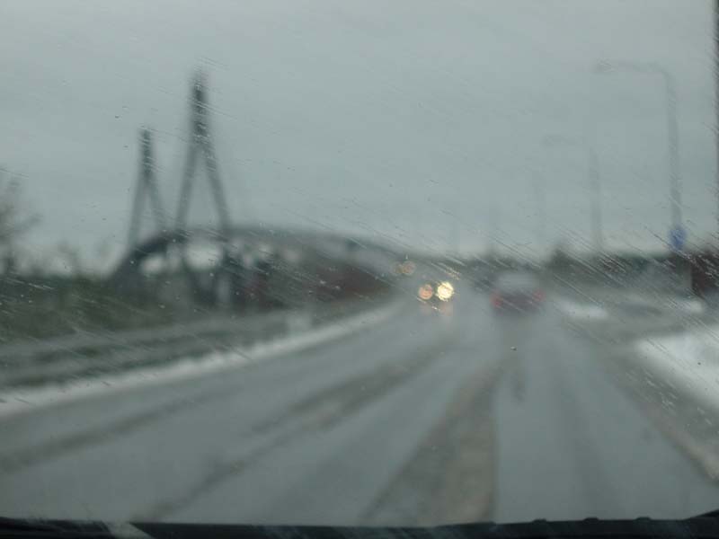 Wet windscreen..