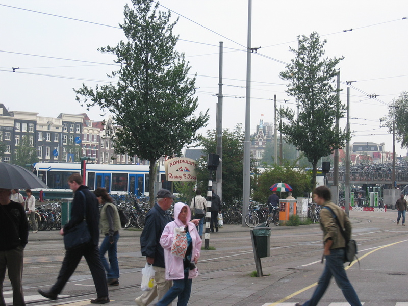Outside the Centraal station
