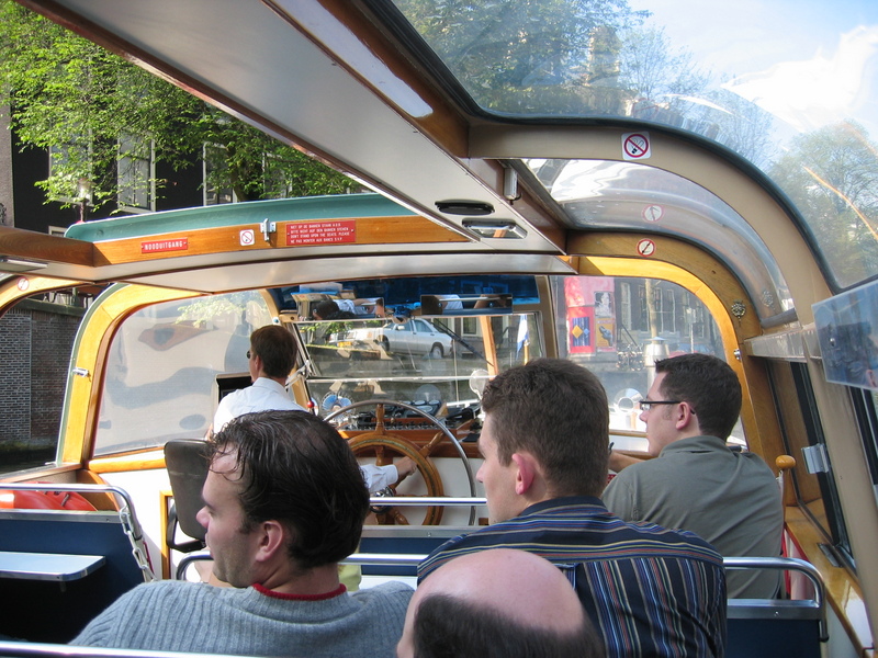 Maneuvering a long boat through the narrow canals isn't particularly easy