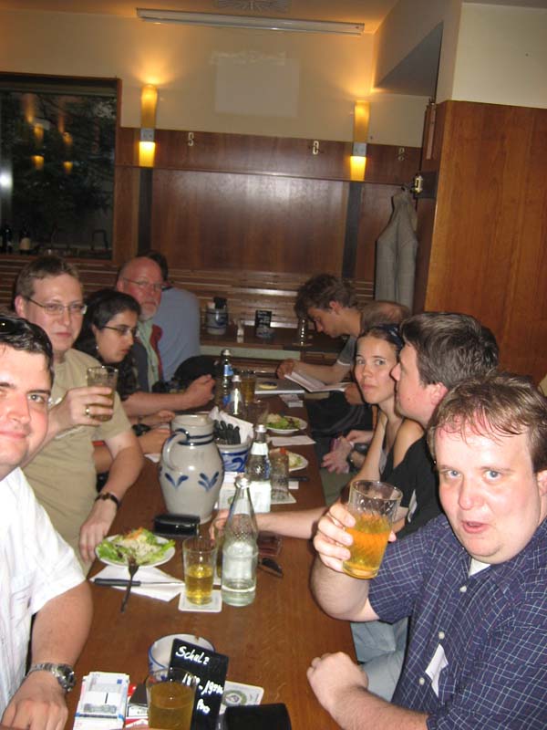 nearly all (except the Scandinavians ;) ) drinking famous 