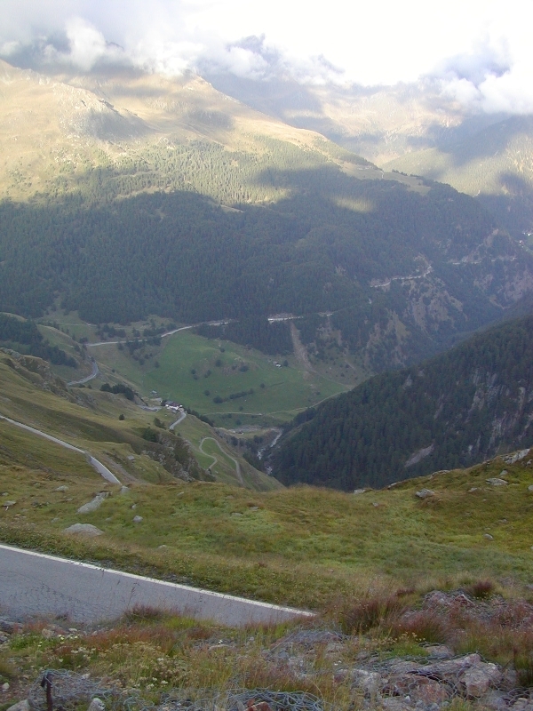 The winding Timmelsjoch road on the Austrian side.