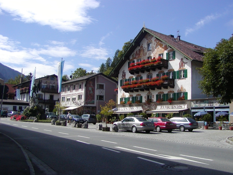 The beautifull villagecentre of Kochel am See.