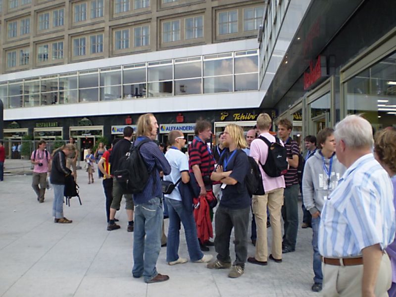 In front of the Weltzeituhr