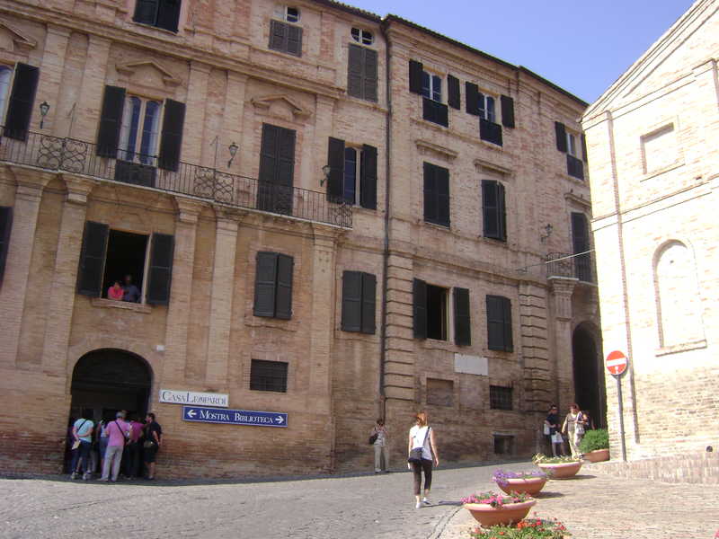 View of Piazzetta Sabato del Villaggio - Saturday in the Village Square, named from another Leopardi's famous poem