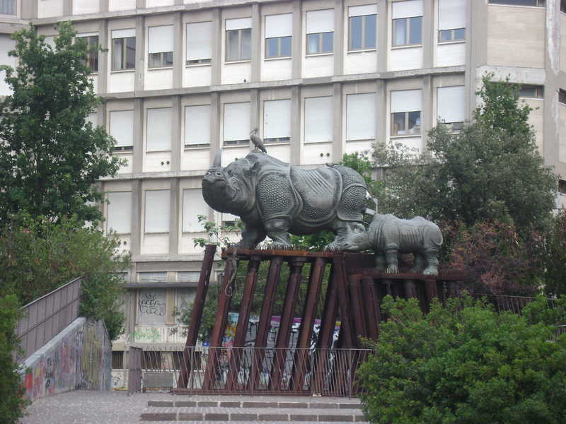 Ancona - Valerio Trubbiani's sculpture called Mater Amabilis in Piazza Pertini