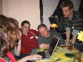 viewing old meeting pictures