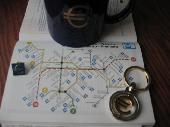 Some souvenirs and the Belgian metro / tram route map