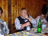 presidente, as a professionist wine steward, was smelling the bottle cap trying to understand if the liquor is good. Of course all the partecipants drank it and I can say that was a nice liquor, thank you Pinco ;-)