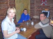 imleH, jani73 and bura at the new table. imleH was asking me where the heck am I going, because I had left my jacket on. I wasn't leaving anywhere yet.