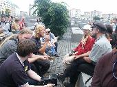 Sitting at the Holocausit monument: B100w11, Jovada, Wife of hoppa, Hoppa, Licht&Feuer, The nickthieving magpie, N0w1k, Dakkus, Hboz, Bobtail, Cake, Katteke, MrEuro