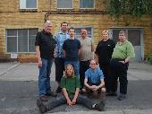 Solange es noch hell war noch das obligatorische Gruppenbild mit Dame :-)