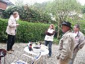 Licht & Feuer, Paulapurzel, Beatministe and StefanLip waiting for the barbeque to become hot enough