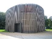 memorial build on the site were a church was destroyed because it stood on noman's land besides the Berlin wall.