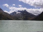 The silvretta Stausee at an altitude of 2030 meters.