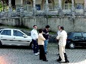 After lunch, chatting at the Bu&ccedil;aco Palace Hotel, in the Bu&ccedil;aco National Wood: FANTAS, myxovirus's wife, Castanhola, myxovirus and Robick 