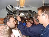 a tram full of ebters