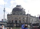 Bode-Museum, a World Heritage Site with the Fernsehturm on the left.