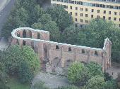 View from the Fernsehturm - Ruin of Franciscan Minster