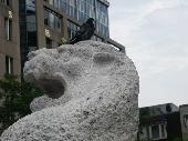 Lion and pigeon