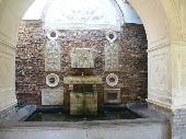 A fountain a the sanssouci park bath house in italian style