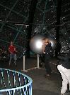 <b>Day 2 - Balls! </b><br />This was some kind of weird art/music installation inside the Atomium. There are cords between the white poles and when the big silver balls touch them, a sound comes from the amplifier (the black box on the floor). The EBTM04 participants finally let down their cover and proved what hooligans they really are. I think they even managed to get one of the balls down from the ceiling. Some of them were punished with a whack in the head, though...