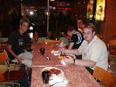 Late night snack at Stadin Kebab in downtown Helsinki. Fons, Elmo and Osku^.