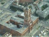 rotes rathaus as seen from the telivision tower