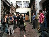 <b>Day 2 - Dead end street</b><br />Mr. Euro explains that tucked away in this dead end is an attempt by local entrepreneurs to rival Manneken Pis and lure tourists to their part of town.