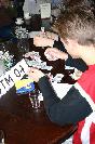 Fons counting and registering money in Katjeskelder