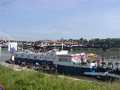 Our Botel in the Vistula river next to the centre of Warsaw.