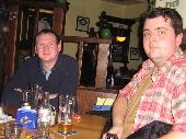 After a long day: Burky, helloggs