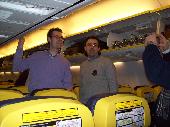 ravestorm and GnuGnu inside the plane to Malta