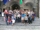 group picture in front of town hall of LJ