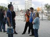 Gathering of EBT-members at Alexanderplatz. Math Murderer, Nerzhul and the N&uuml;rnberg clan that missed the boat trip - Spanier20, J.R.K. and Claudia.