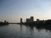 view on the Main-river and the Westhafen
