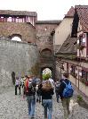 <b>Steep exit road</b><br />to the gate of the Kaiserburg.