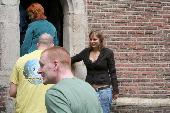 entering the church with our lovely guide (turkoosi, pet2664, haemo)