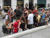 Vienna medioeval tour. Bhoeyb taking a photo.