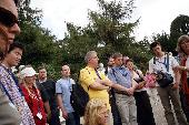 Listening to our guide...