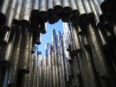 another detail of the Sibelius Monument (picture taken from inside the monument.