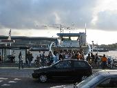 Group arriving by ferry at the Ponthuys